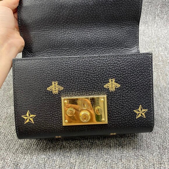100% Authentic Gucci Padlock Bee Star Shoulder Bag - Picture 8 of 14